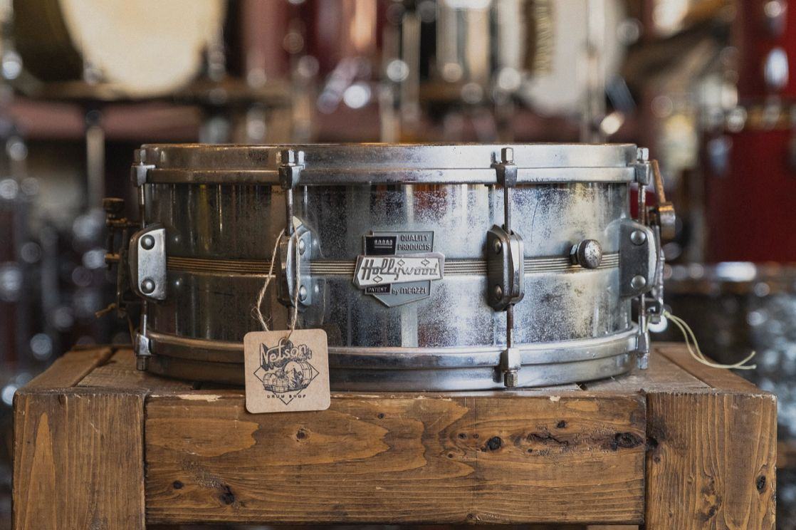 Hollywood Meazzi chrome snare before, cloudy and spotted chrome